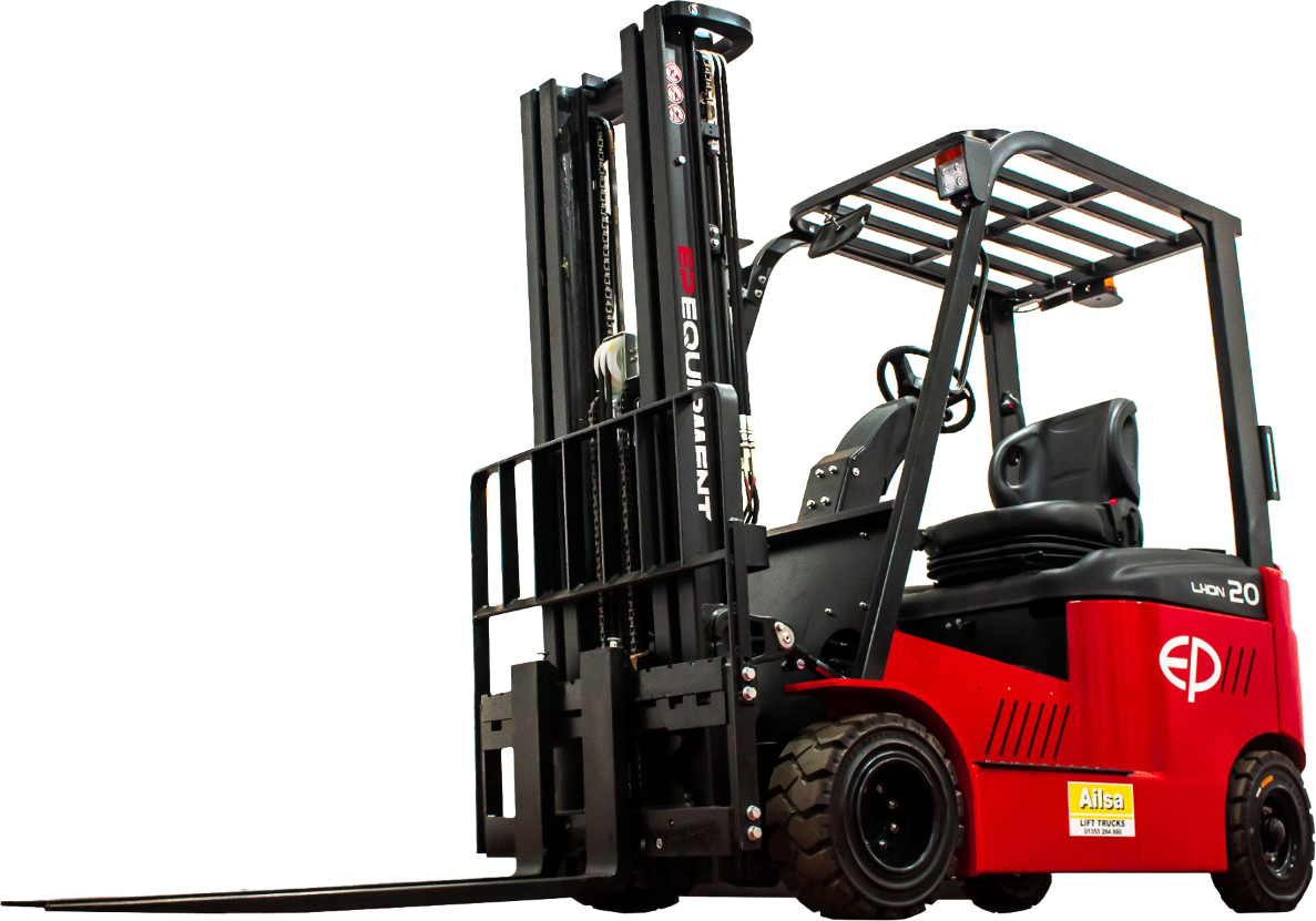 Commercial forklift unloading heavy pallets in Stevenage